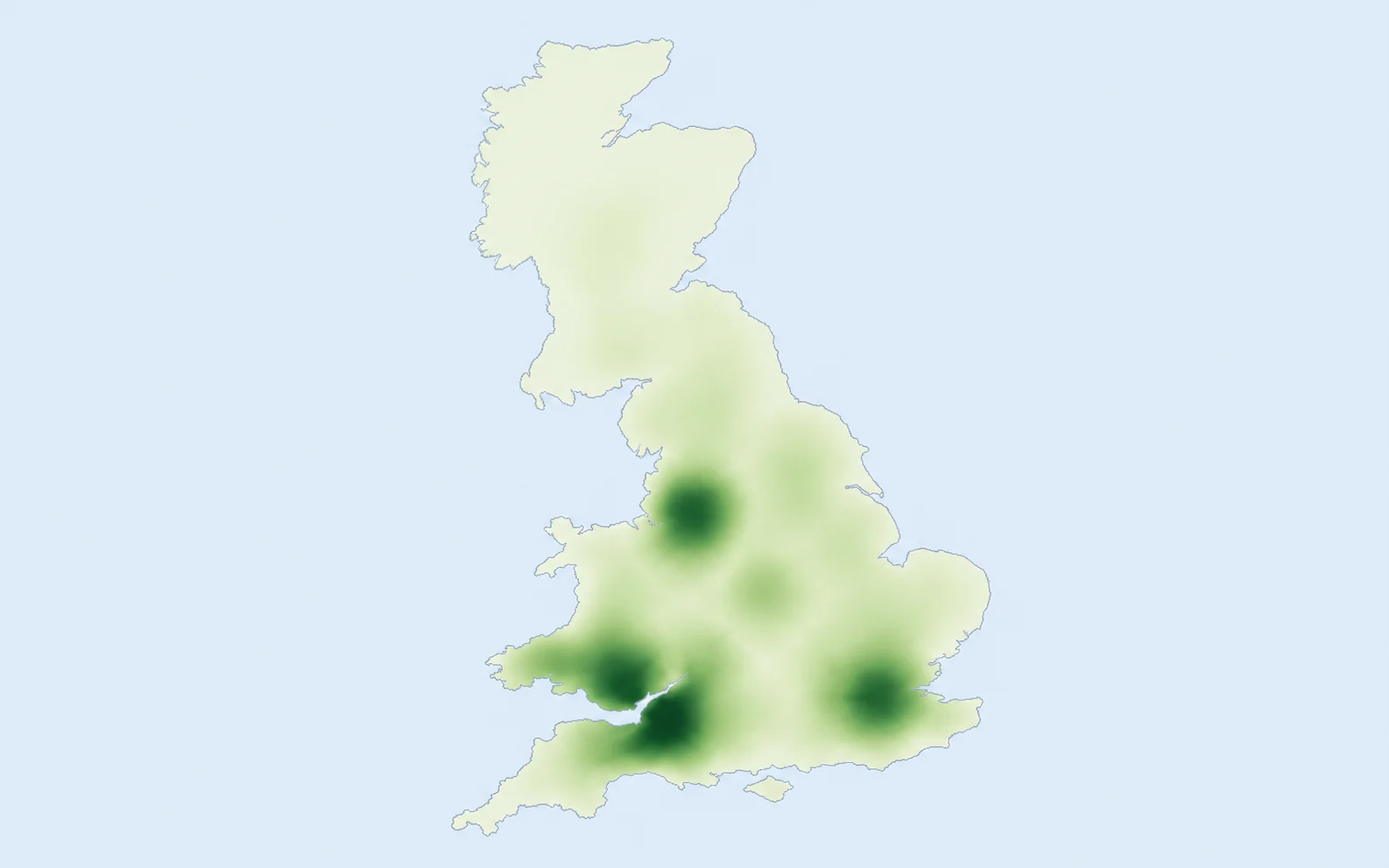Map of the United Kingdom showing our national coverage